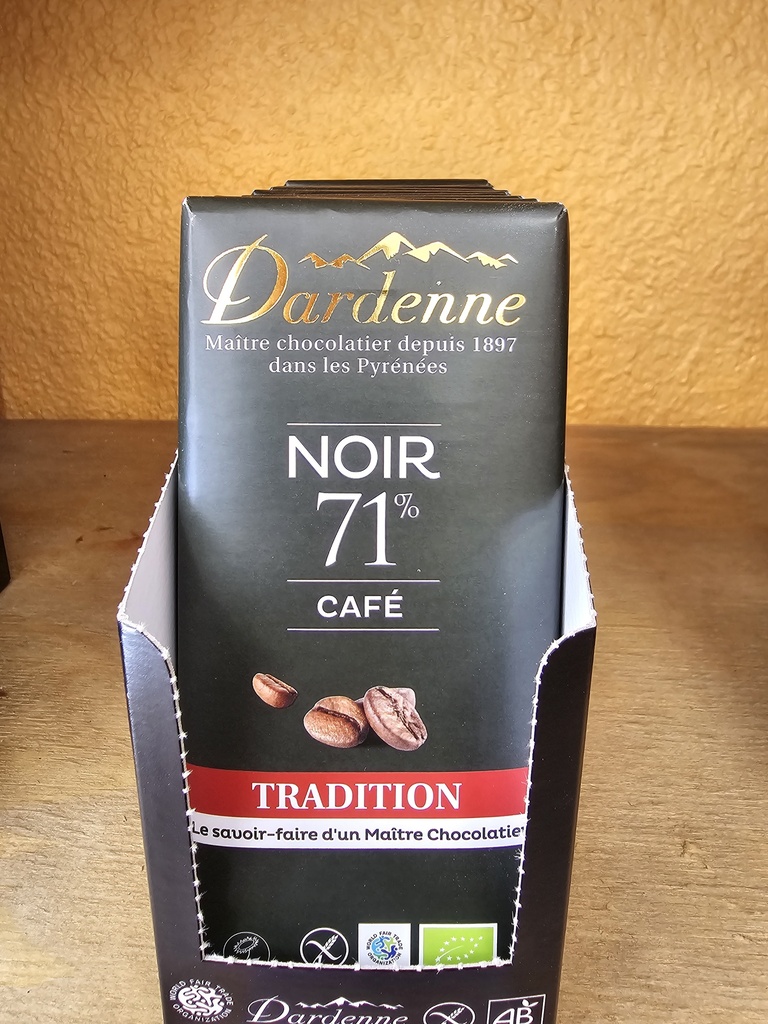 Chocolat noir 71%café - Dardenne