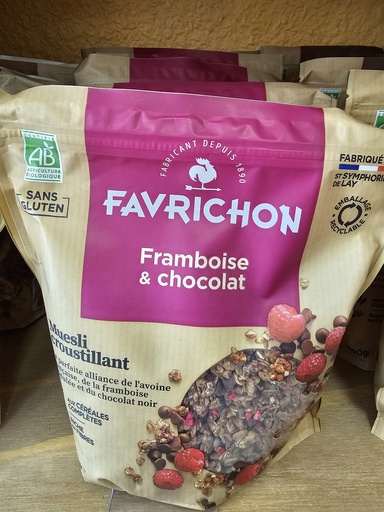 Muesli framboise & chocolat - Favrichon